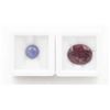 #188-UNHEATED TANZANITE  3.40 CT & RUBY 10.55CT