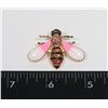 Image 1 : NEW PINK RHINESTONE BEE BROOCH