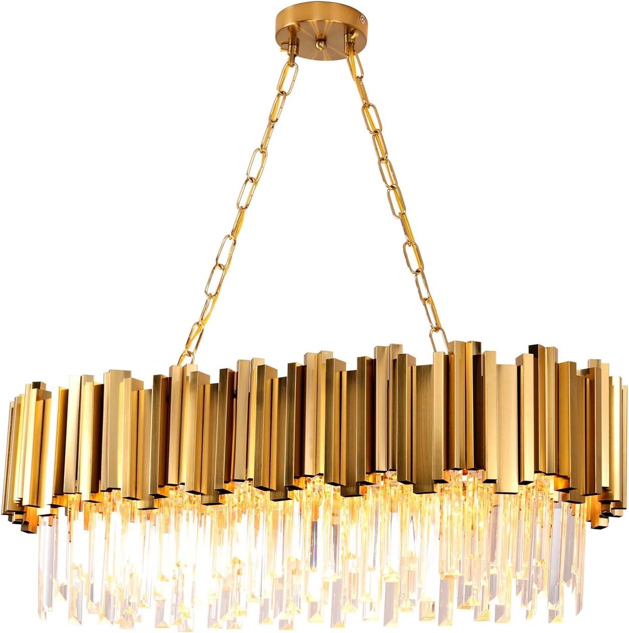 NEW MODERN SPUTNIK 8 LIGHT CRYSTAL CHANDELIER