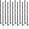 Image 1 : NEW PACK OF 50 BLACK STEP IN FENCE POSTS 40"