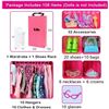 Image 2 : NEW 80PCS DOLL CLOTHES SET WITH CLOSET WARDROBE