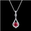 GRA CERTIFIED "AMBIGUOUS" 1 CT DROP SHAPE NECKLACE