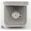 Image 1 : #34-2.10 CT LIGHT BLUE MOISSANITE SET IN PLATED SI