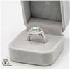 Image 2 : #34-2.10 CT LIGHT BLUE MOISSANITE SET IN PLATED SI