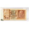 Image 2 : 1942 WW II NAZI GERMANY 5 REICHMARK