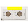 Image 2 : 2 CANADIAN SILVER 25 CENT COINS 1909 & 1910