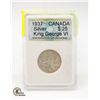 Image 1 : CANADA 1937 SILVER 25 CENT 25 CENT QUARTER