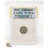 Image 1 : 1918 92.5% STERLING SILVER 5 CENT KING GEORGE V