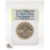Image 1 : CANADA 1937 SILVER DOLLAR ONLY 3RD $1 EVER MADE