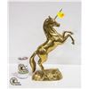 HOLLOW BRASS UNICORN H-16.75"