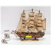 Image 1 : WOODEN MODEL SHIP H-15.75"