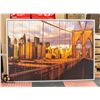 Image 1 : FRAMED LARGE CITY BRIDGE WALL HANGING 39.5" X 55"