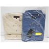 Image 1 : NEW MEN'S SHIRTS 1NATURAL/1DENIM SIZE 2XL