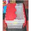 Image 1 : TWO PUZZLE LID CLEAR STORAGE TOTES