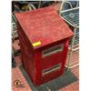 Image 1 : RED WOODEN ONION POTATO BIN H-25.5" W & L-15.5"