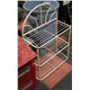 Image 1 : WHITE METAL 3 TIER SHELIVNG UNIT H-34.75" W-23.25"