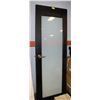 Image 1 : SOLID WOOD WITH FROSTED GLASS PANEL 27.75" X 79"