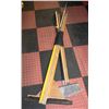 LARGE ASSORTMENT OF EXTENSION POLES, BROOMS,