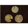 Image 1 : 3 SILVER DIME SIZED OTTOMAN EMPIRE PARA COINS: