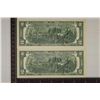 Image 2 : 2-1976 US $2 BICENTENNIAL FRN'S CRISP UNC WITH