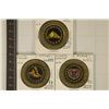 Image 2 : 3-$1 METAL COLORIZED CASINO TOKENS: LUXOR CASINO