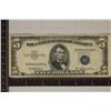 Image 1 : 1953 US $5 SILVER CERT, BLUE SEAL
