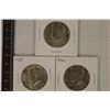 Image 1 : 2-1966 & 1969-D JFK 40% SILVER HALF DOLLARS UNC