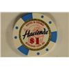 Image 1 : $1 HACIENDA CASINO CHIP. BOULDER CITY, NEVADA