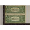 Image 2 : 2-1957 US $1 SILVER CERTIFICATE STAR NOTES