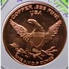 Image 2 : EAGLE .999 FINE COPPER 1OZ COIN