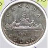 Image 1 : 1950 CANADA SILVER VOYAGEUR DOLLAR