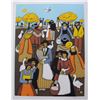 Image 1 : Elke Sommer The Lovers Hand Signed Limited Edition Serigraph Folk Art