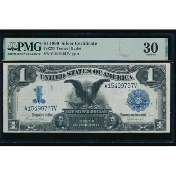 1899 $1 Black Eagle Silver Certificate PMG 30