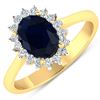 Image 3 : 14KT Yellow Gold 2.10ct Blue Sapphire and Diamond Ring