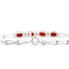 Image 2 : Plated Rhodium 3.35cts Garnet and Diamond Bracelet