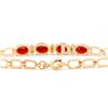 Image 2 : Plated 18KT Yellow Gold 3.50ctw Garnet and Diamond Bracelet