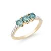 Image 1 : 14KT Yellow Gold 1.28ctw Blue Diamond Ring