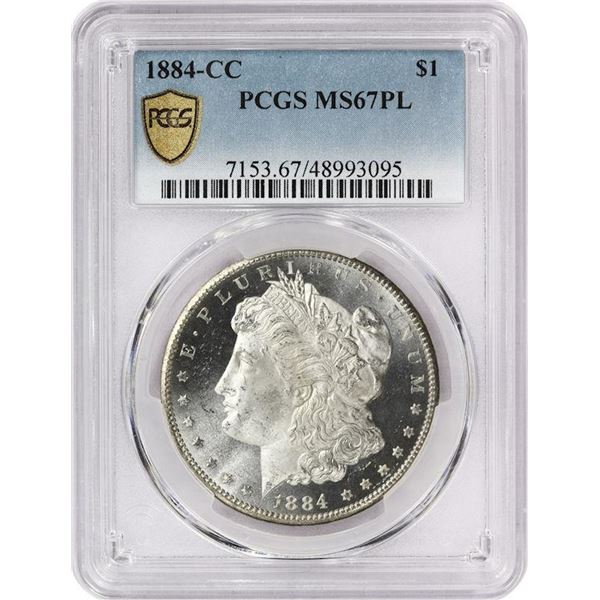 1884-CC $1 Morgan Silver Dollar PCGS MS67PL