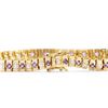 Image 2 : Plated 18KT Yellow Gold 2.05ctw Amethyst and Diamond Bracelet