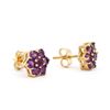 Image 2 : Plated 18KT Yellow Gold 1.21cts Amethyst and Diamond Earrings