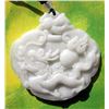 Image 2 : Jade 274cts of Real White Jade The Flying Dragon Amulet