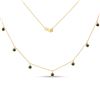 Image 2 : 10KT Yellow Gold 1.08ctw Blue Sapphire Necklace