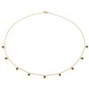 Image 3 : 10KT Yellow Gold 1.08ctw Blue Sapphire Necklace