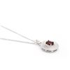 Image 2 : Plated Rhodium 1.26cts Garnet and Diamond Necklace