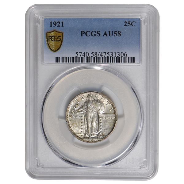 1921 Standing Liberty Quarter PCGS AU58