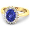 Image 3 : 14KT Yellow Gold 1.09ct Tanzanite and Diamond Ring