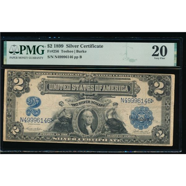 1899 $2 Mini Porthole Silver Certificate PMG 20