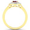 Image 4 : 14KT Yellow Gold 0.95ct Ruby and Diamond Ring