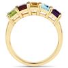 Image 2 : Plated 14KT Yellow Gold 2.70ctw Multi Color Gemstone Ring