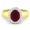 Image 1 : 14KT Yellow Gold 2.3ct Ruby and Diamond Ring